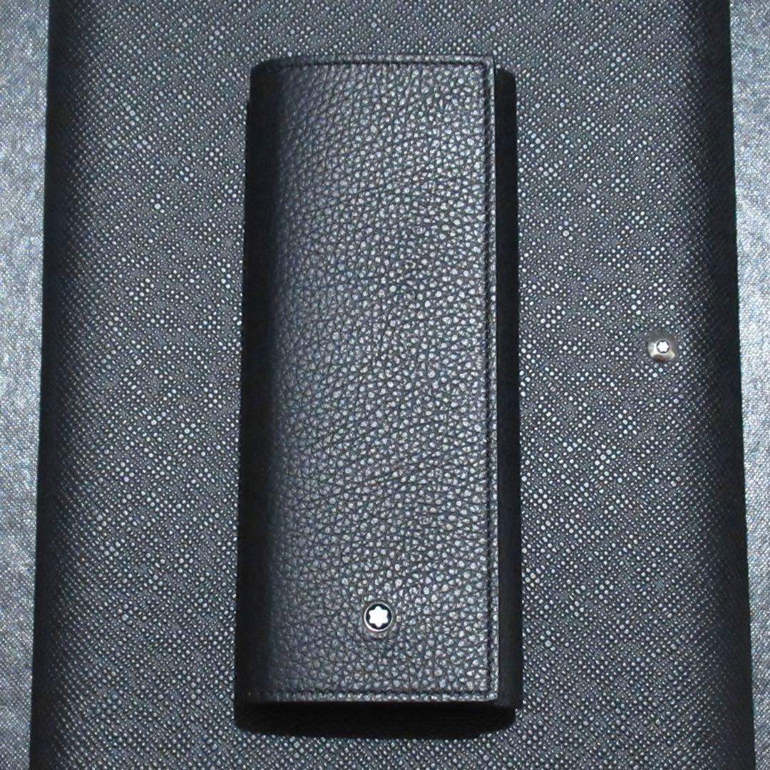 モンブラン ペンケース ペンポーチ ソフトグレイン 2本用 126265