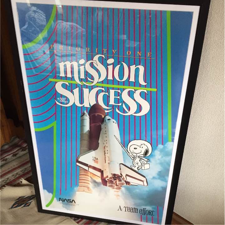 珍品アンティークSNOOPYスヌーピーアストロポスターNASA