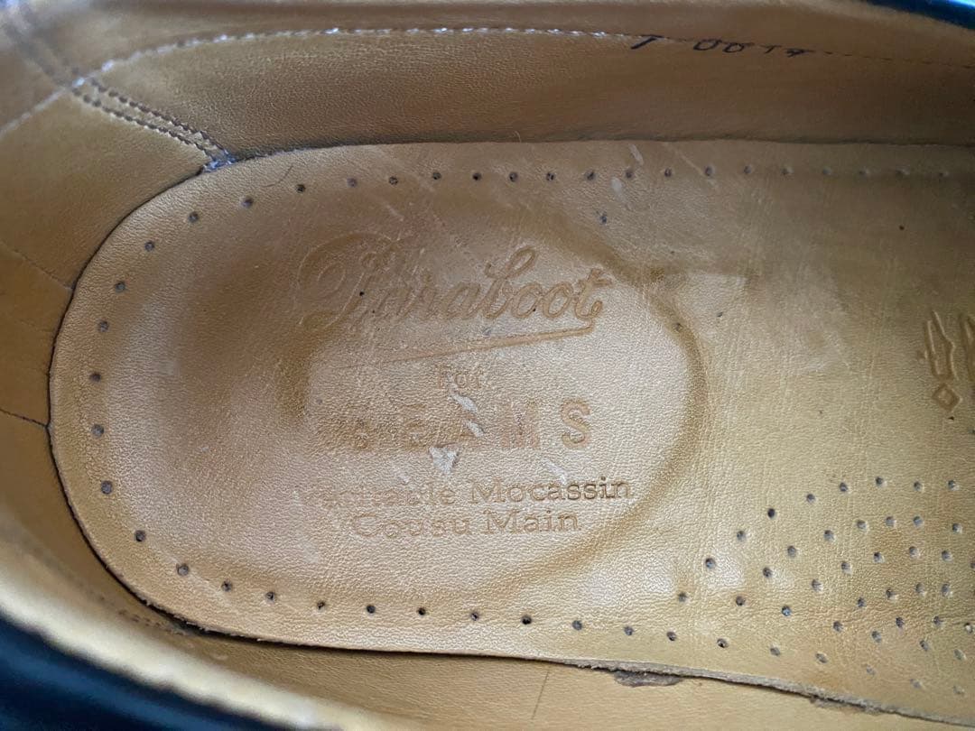 Paraboot BEAMS別注 パテントレザースリッポン