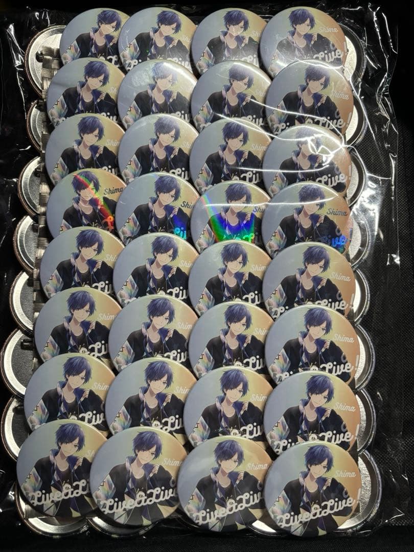 志麻缶バッジ　72個セット　RAINBOW　等身　A3痛バ