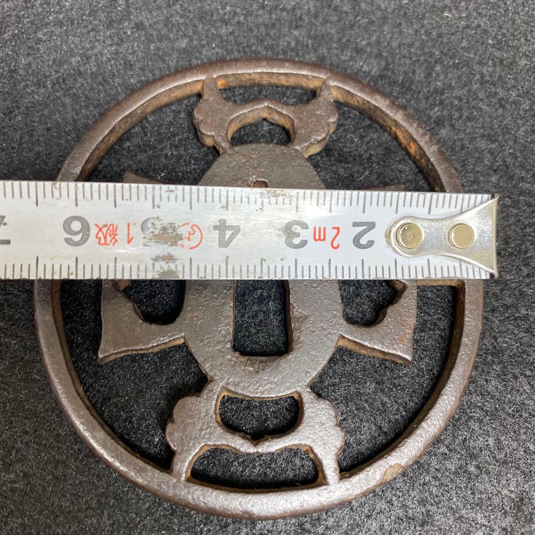 江戸期　透刀鍔　共箱　69g 東さ7-0310☆2F