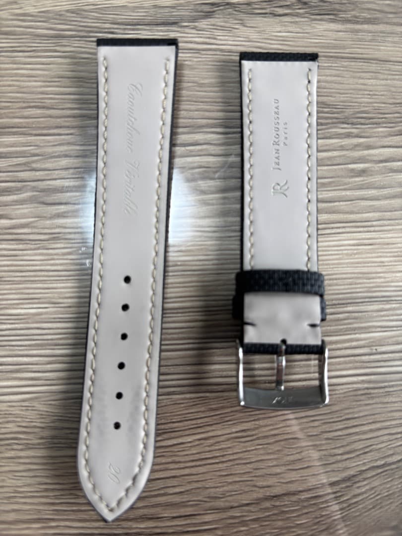 【美品】ジャン・ルソー　ノンレザー　ブラック　ラバーストラップ