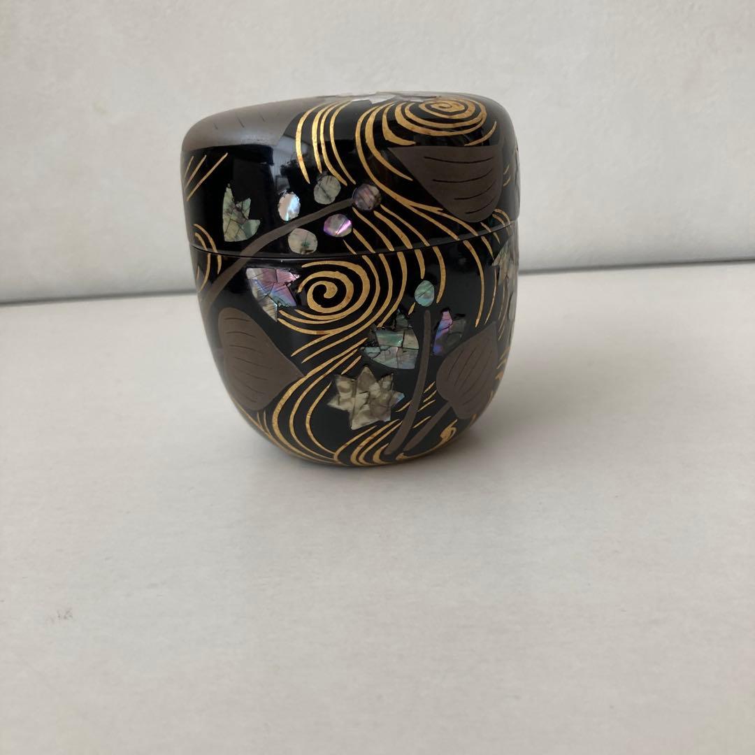 茶道具 光琳　水葵蒔絵棗