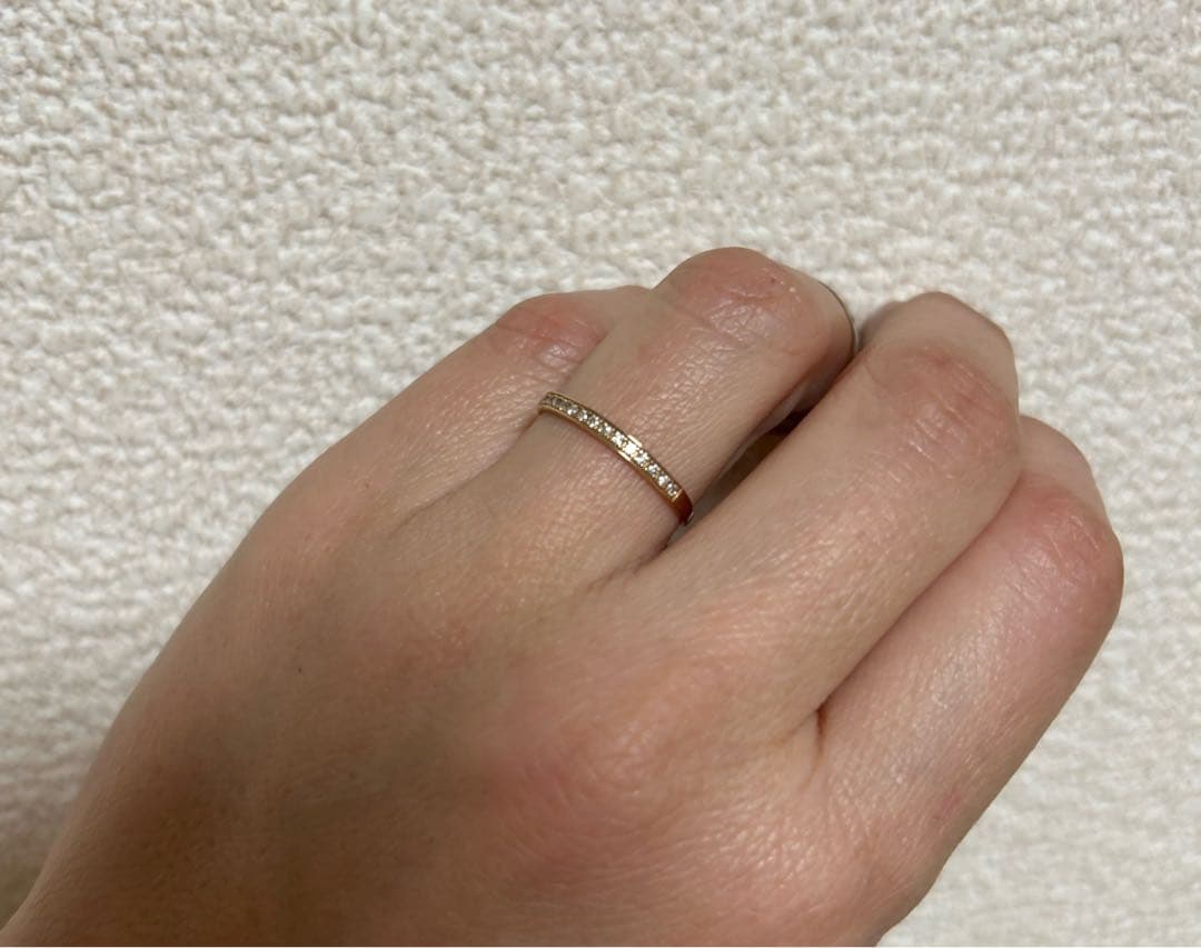 k18 ハーフエタニティダイヤモンド 0.08ct