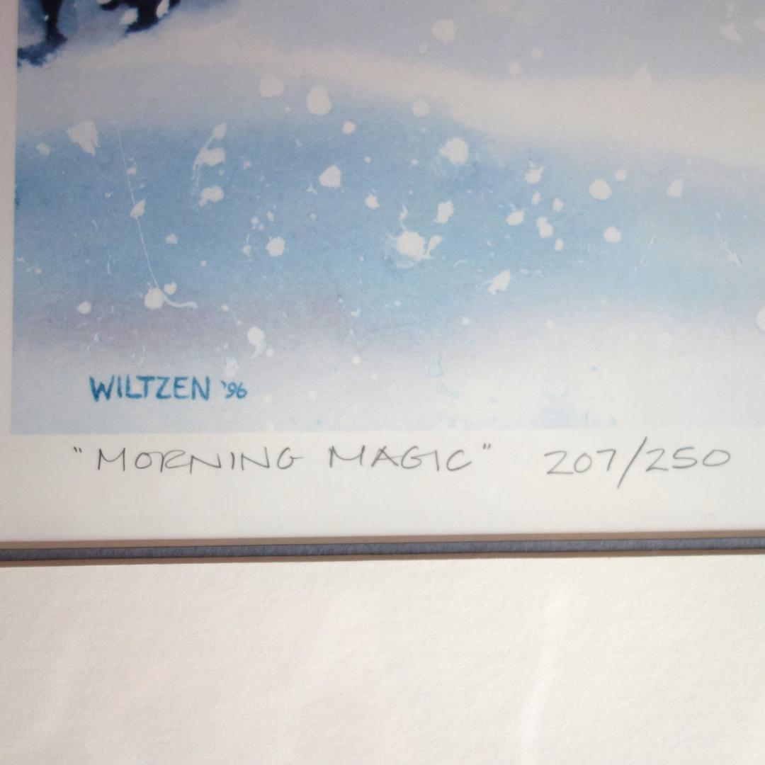 大型 72㎝×56㎝ カナディアンロッキー CMH スキー 版画・額縁付き