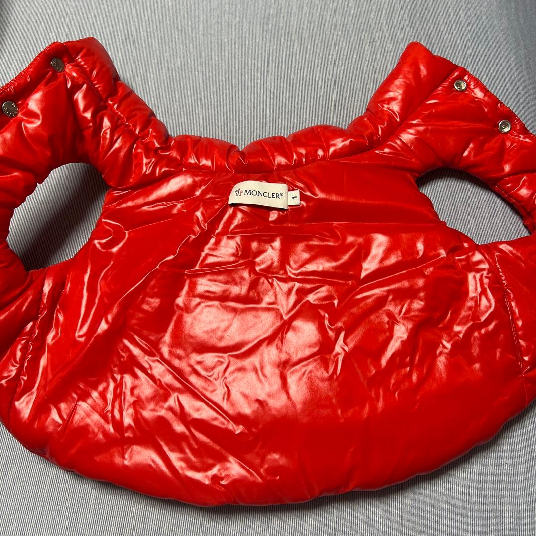 MONCLER 犬服 ダウンジャケット風 赤 サイズ1