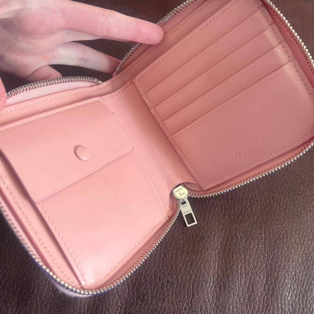 acne studious 財布 ピンク
