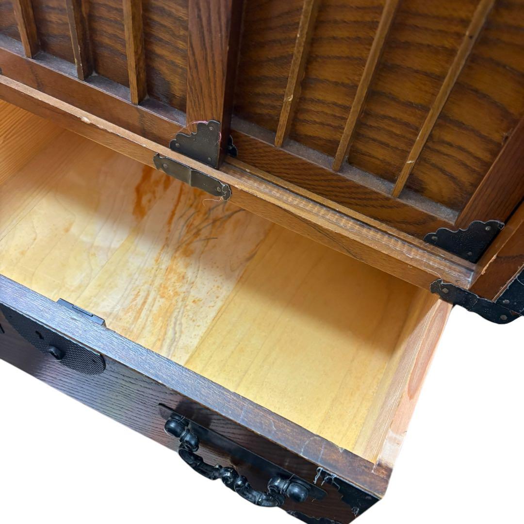 欅 ケヤキ 整理箪笥 箪笥 タンス たんす チェスト 時代箪笥 民藝 金具 気密