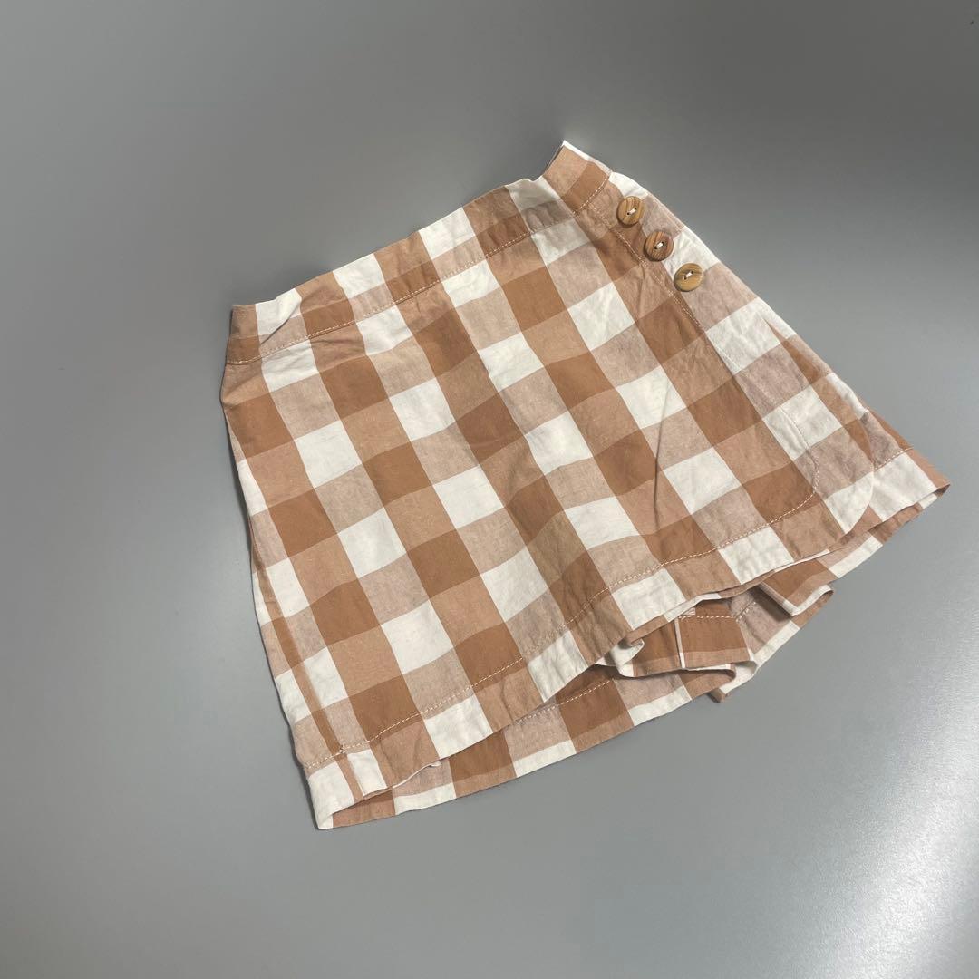 スカート SOOR PLOOM Olive skort gingam 6y