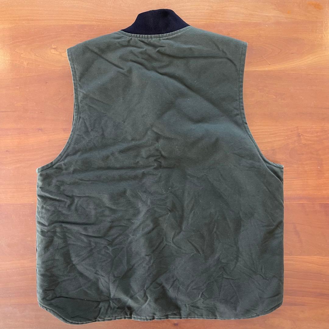 ★carhartt vtg ダックベスト グリーン系　Lサイズ