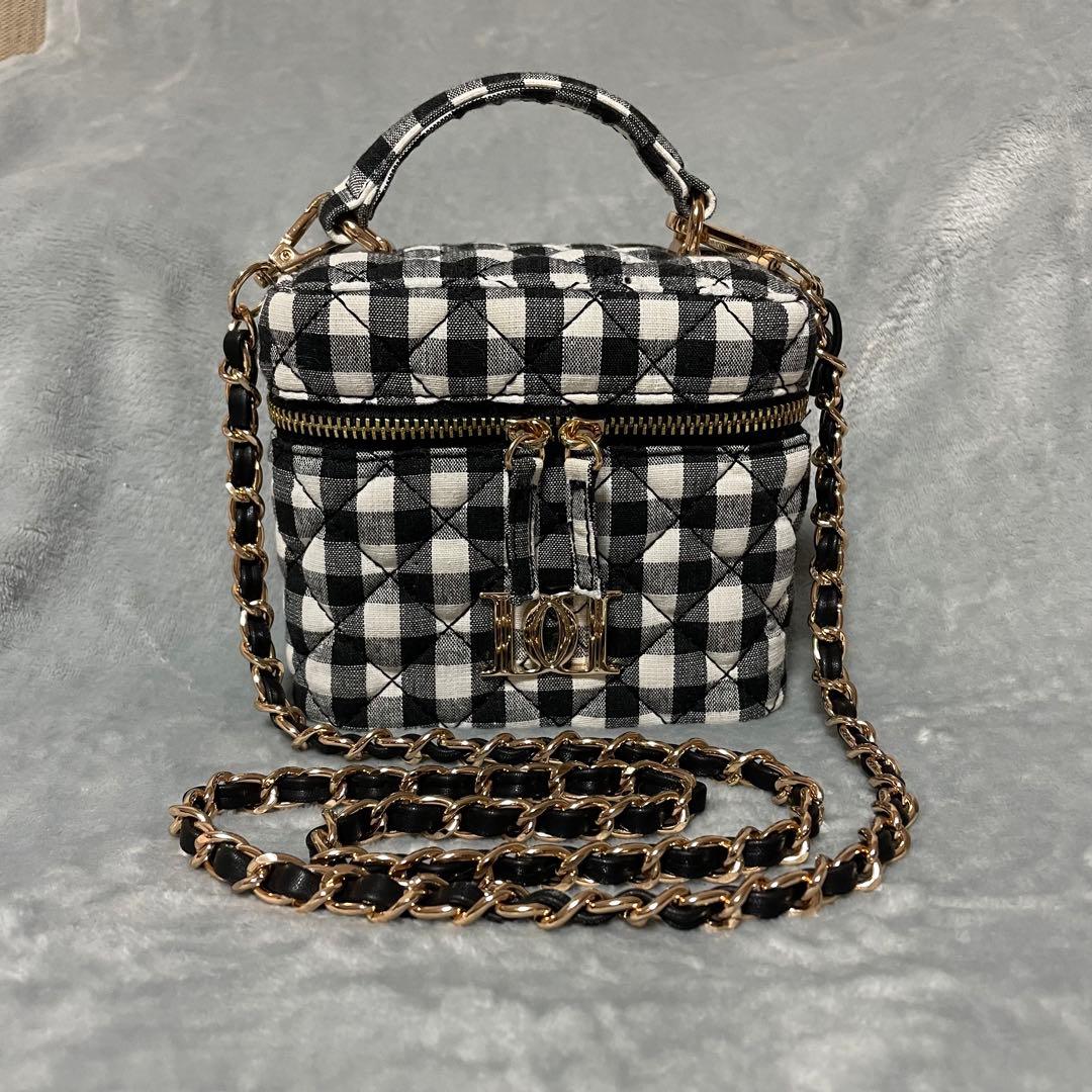 エル　　ダーリッチ バニティバッグ キルティングスクエアミニバッグ MIX