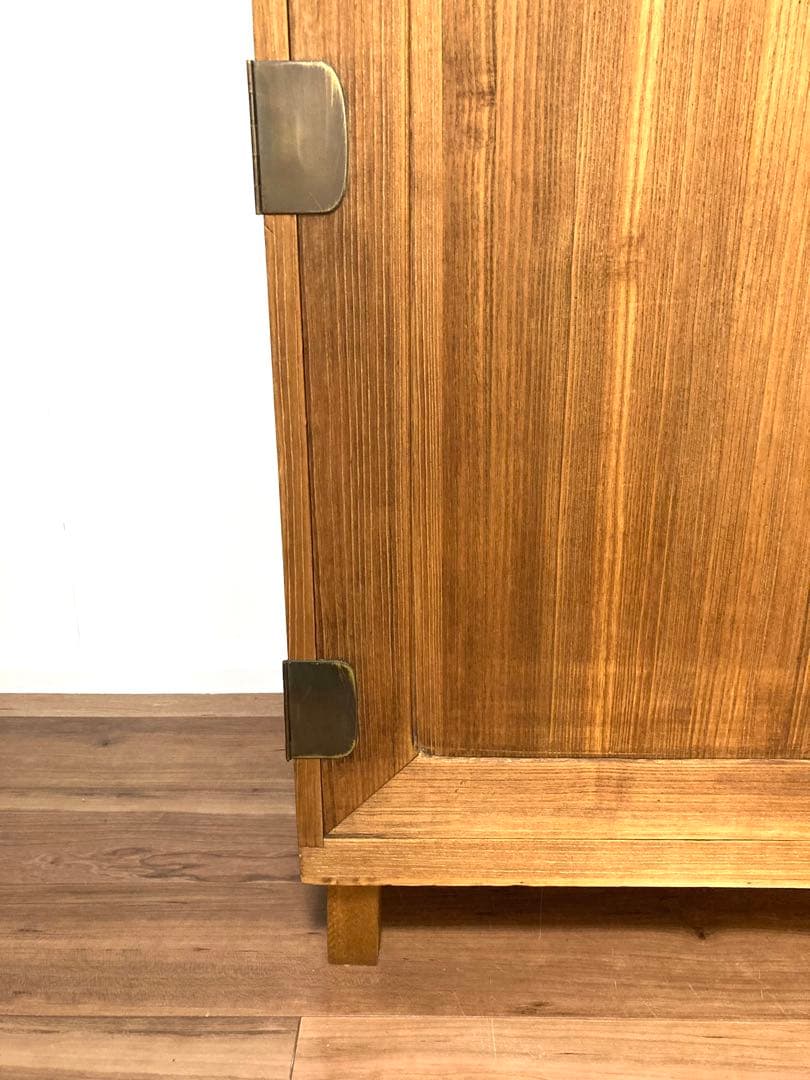 【メンテ込】アンティークのキャビネット　引出し6杯　総桐　木脚付