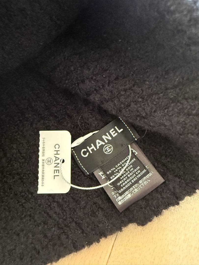 CHANEL 黒 ニット帽