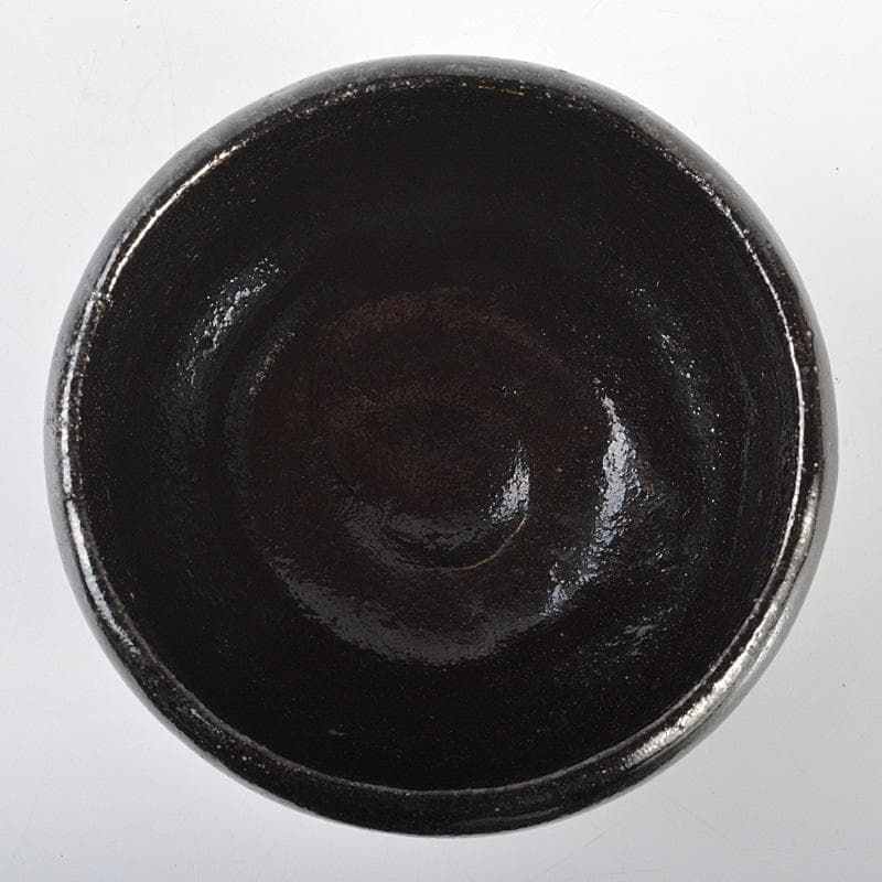 茶道具　芳幽斎　加藤石春作　黒楽茶碗　共箱　M　R6919