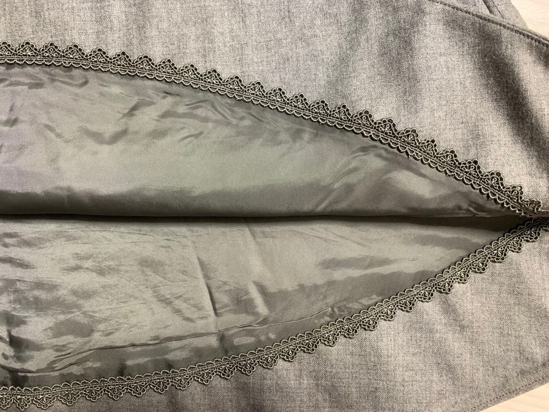 極美品★FOXEY フレアスカート グレー キルティング　38