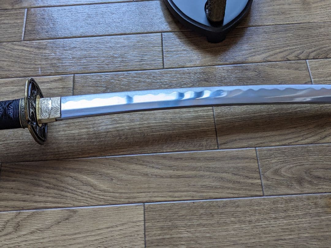 kanon模造刀 アルミ刀身 沖田総司拵 闇一文字　刀掛け 目釘抜き付属