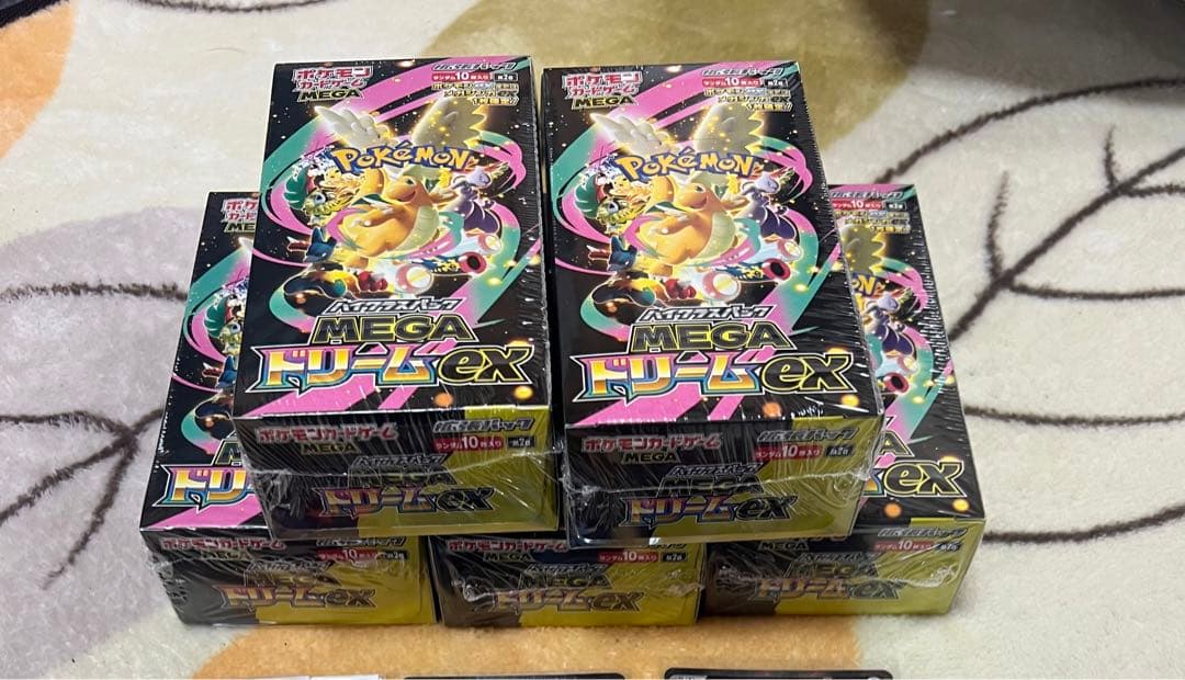 ポケモンカード メガドリームex 5ボックス　シューリング付き