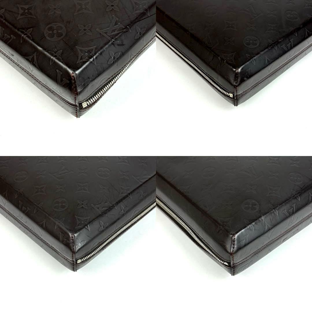 極美品 ルイヴィトン モノグラムグラセ エルヴィン M46580 レザー 書類鞄