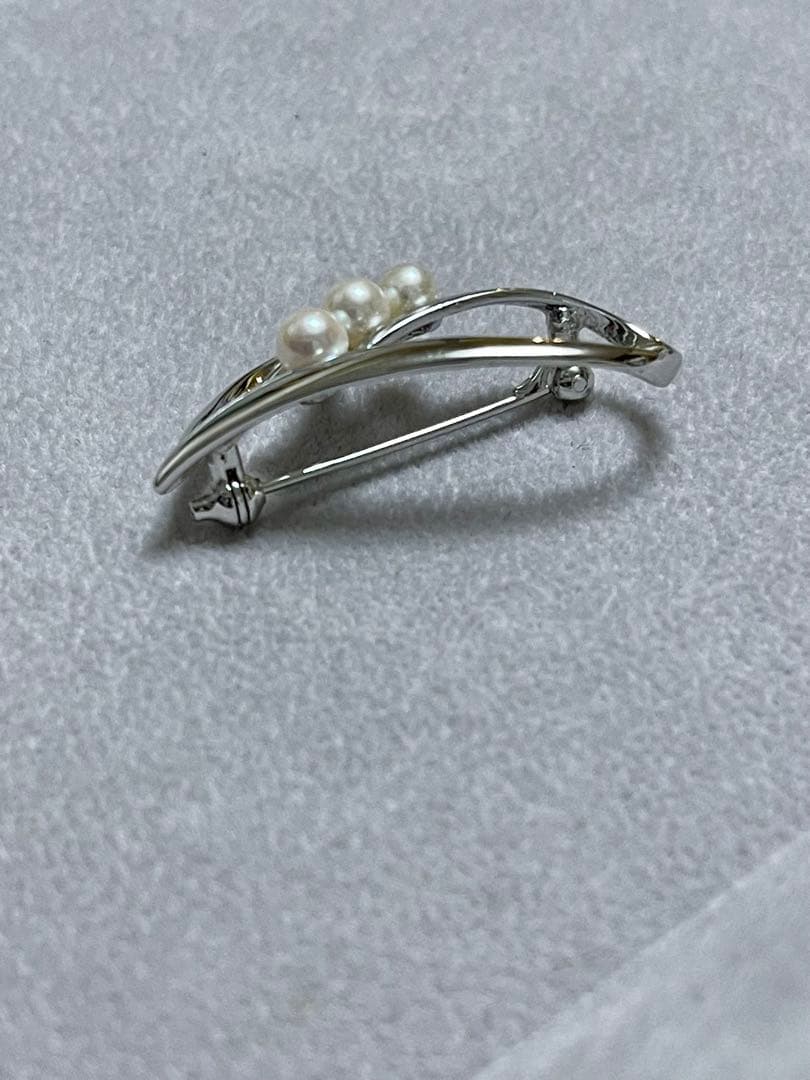 MIKIMOTO ミキモト パールブローチ シルバー M S 刻印 Pearl