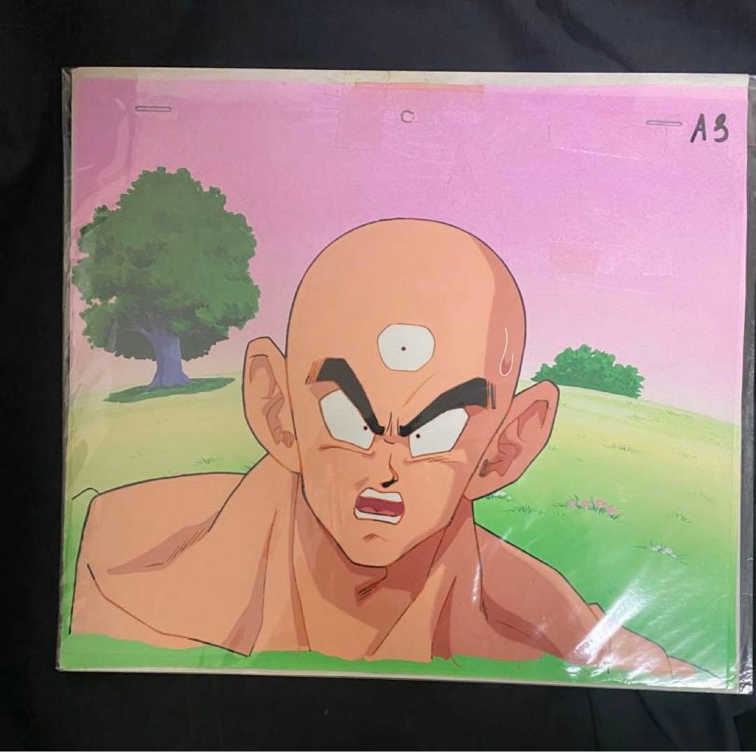 セル画　ドラゴンボール　クリリン　背景付き