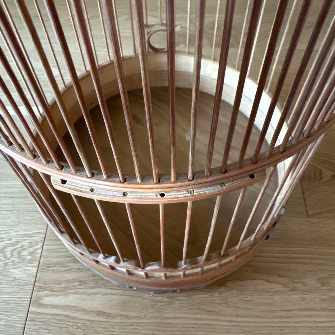 鳥籠　木製品　中国アンティーク　美品