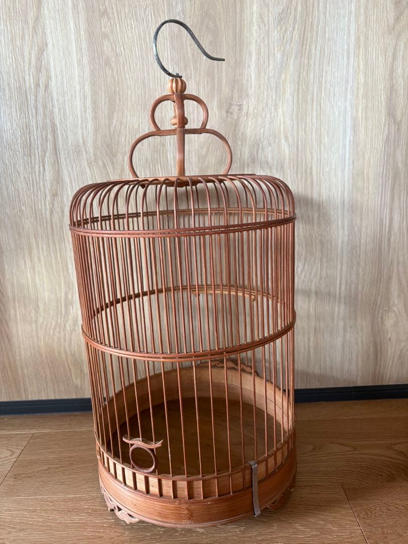 鳥籠　木製品　中国アンティーク　美品