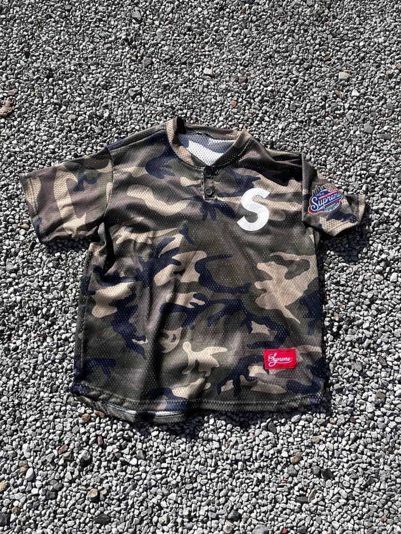 トップス Supreme S Logo Baseball Henley Camo