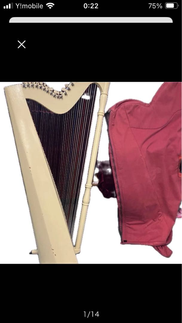 クリーム色ハープ、ソフトケース付き