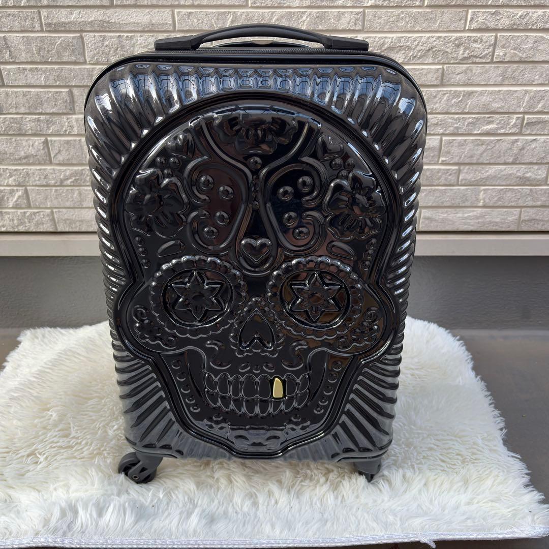 siffrer スカルデザイン キャリーケース 機内持ち込み 拡張ファスナー付