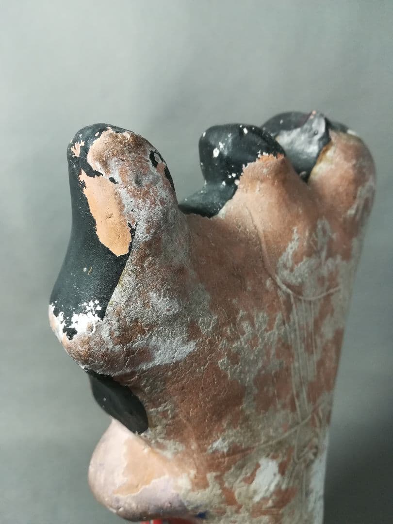 古い　土人形　金太郎　置物