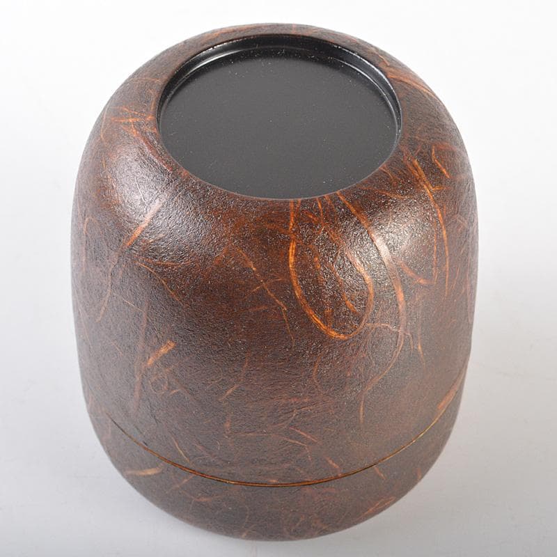 茶道具　石井隆鳳作　吹寄蒔絵　螺鈿装飾　銀杏紅葉文　大棗　共箱　V　R6604