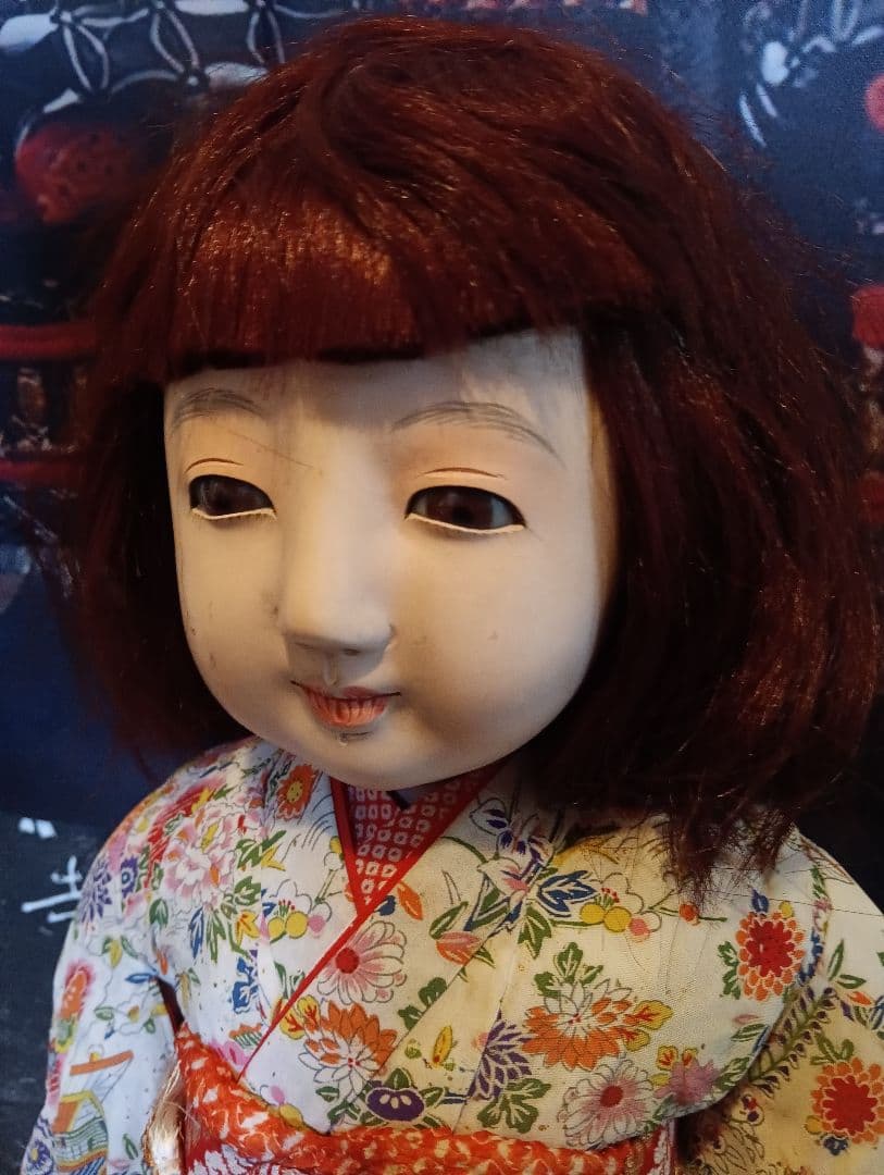 市松人形恐怖怪奇現象祟り供養魂入り昭和２０年〜３０年代後半頃身長７０センチ当時物