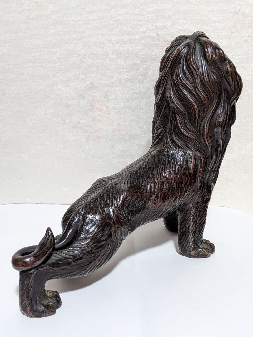 ♦風水獅子 ライオン置物 富 金運 財運 縁起物飾り 国内作家作品 古美術骨董品