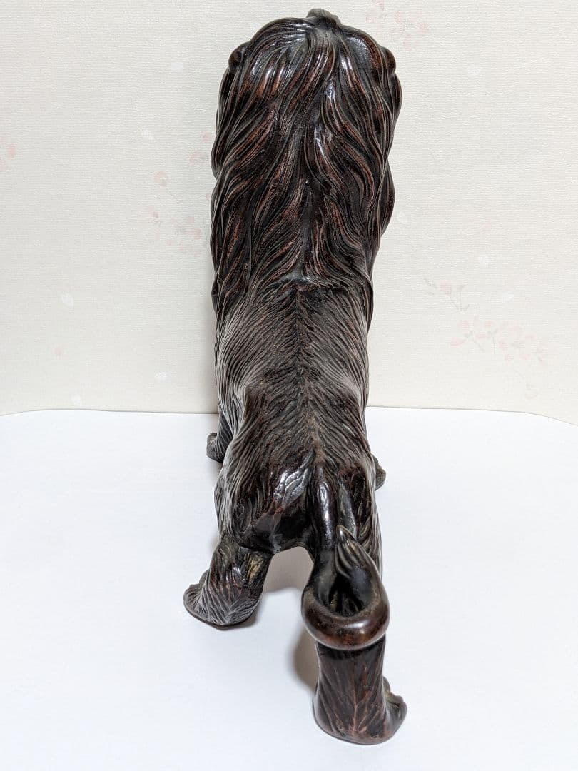 ♦風水獅子 ライオン置物 富 金運 財運 縁起物飾り 国内作家作品 古美術骨董品