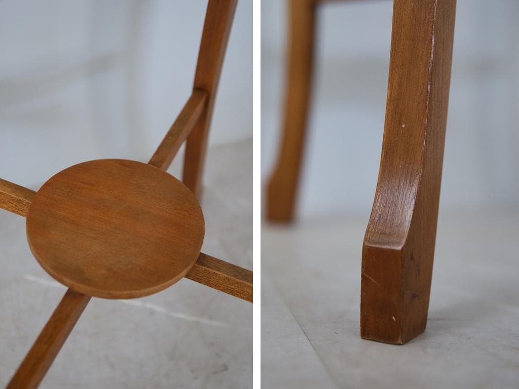 英国アンティーク木製チェステーブル/サイドテーブル机/飾り棚花台(89-198)