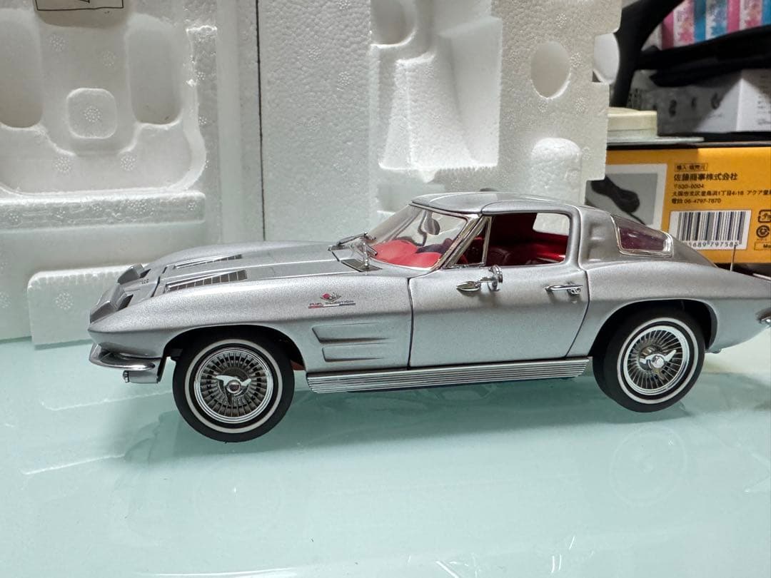 フランクリンミント 1/24 1963 コルベット 赤内装 ダイキャスト