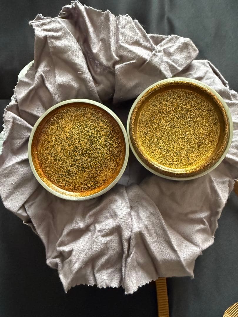 漆器 香合 花柄 黒色　米本匠伯　茶道具