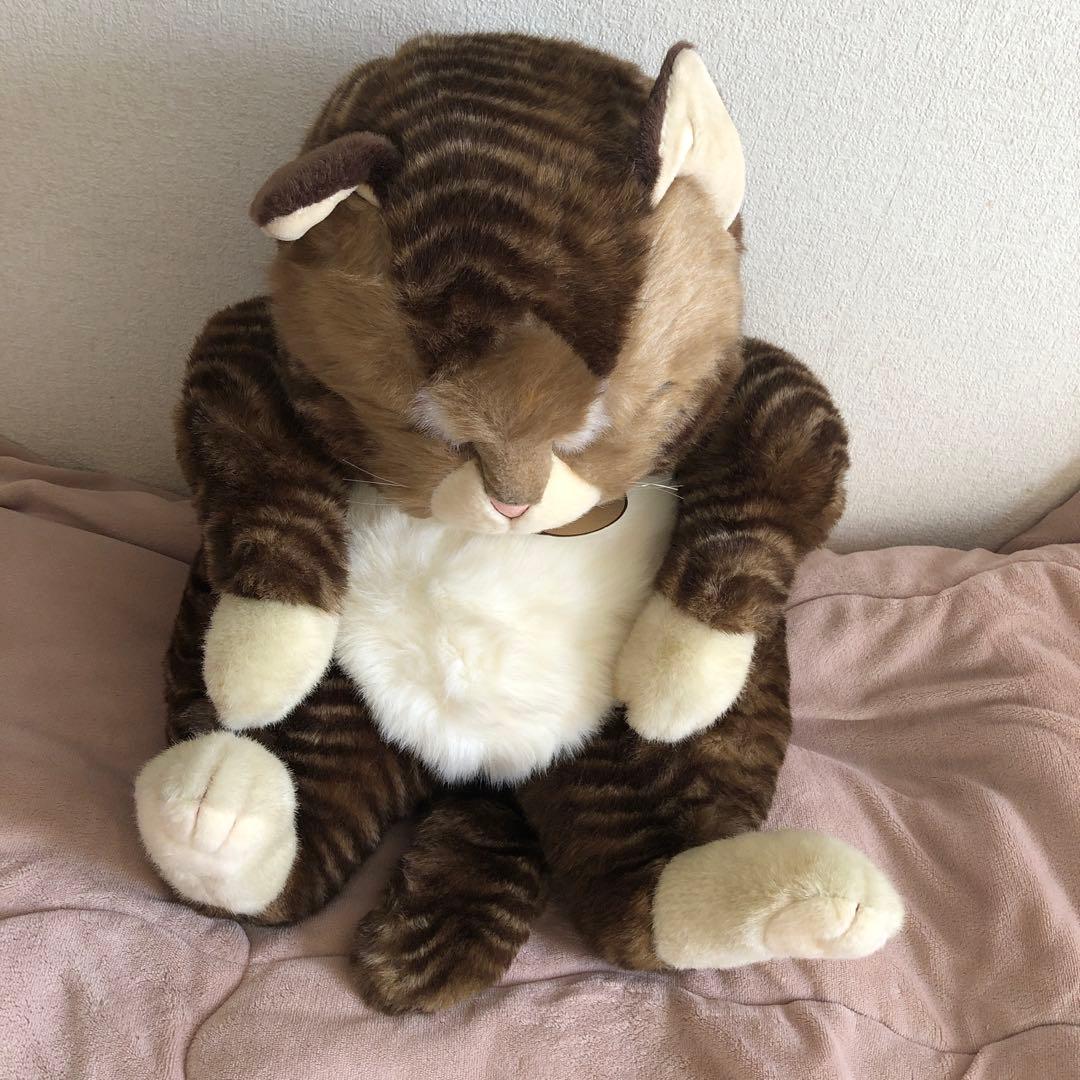 オリエンタルトーイ　ジョリーマンマ　特大　眠り猫ぬいぐるみ　紙タグ有　中古品