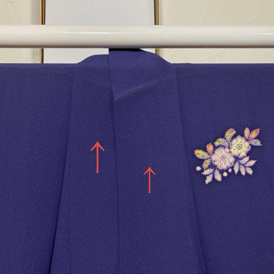 着物-辻が花着物122桐屋翠山工房本格辻が花深藍紫に幻想のぼかし絞りやまと誂製