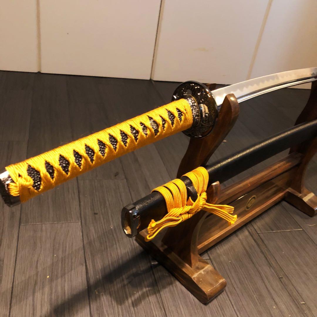 専用　模造刀　居合刀　樋入り刀身　橙金拵え　亜合金刀身　名刀