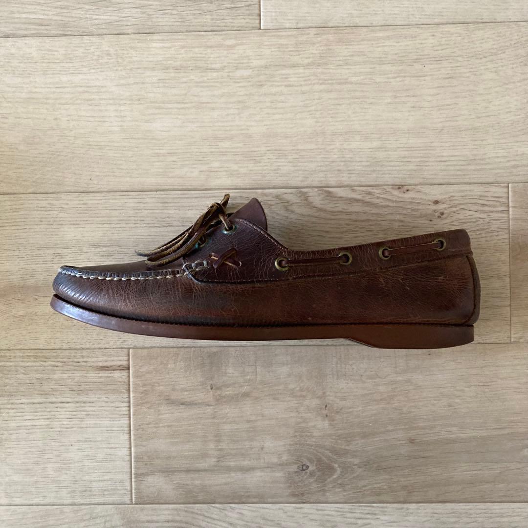 雰囲気◎ 90’s Polo Ralph Lauren レザー デッキシューズ