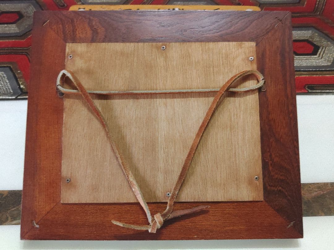 陶板画　リンドウ　額入り　昭和レトロモダン　かわいい絵柄　美術品　和風