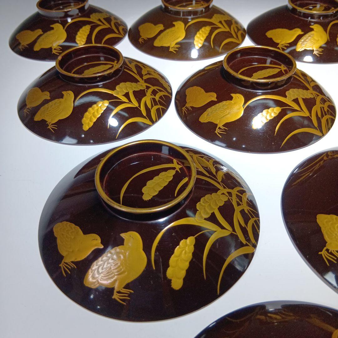 時代物　蒔絵吸物椀10客