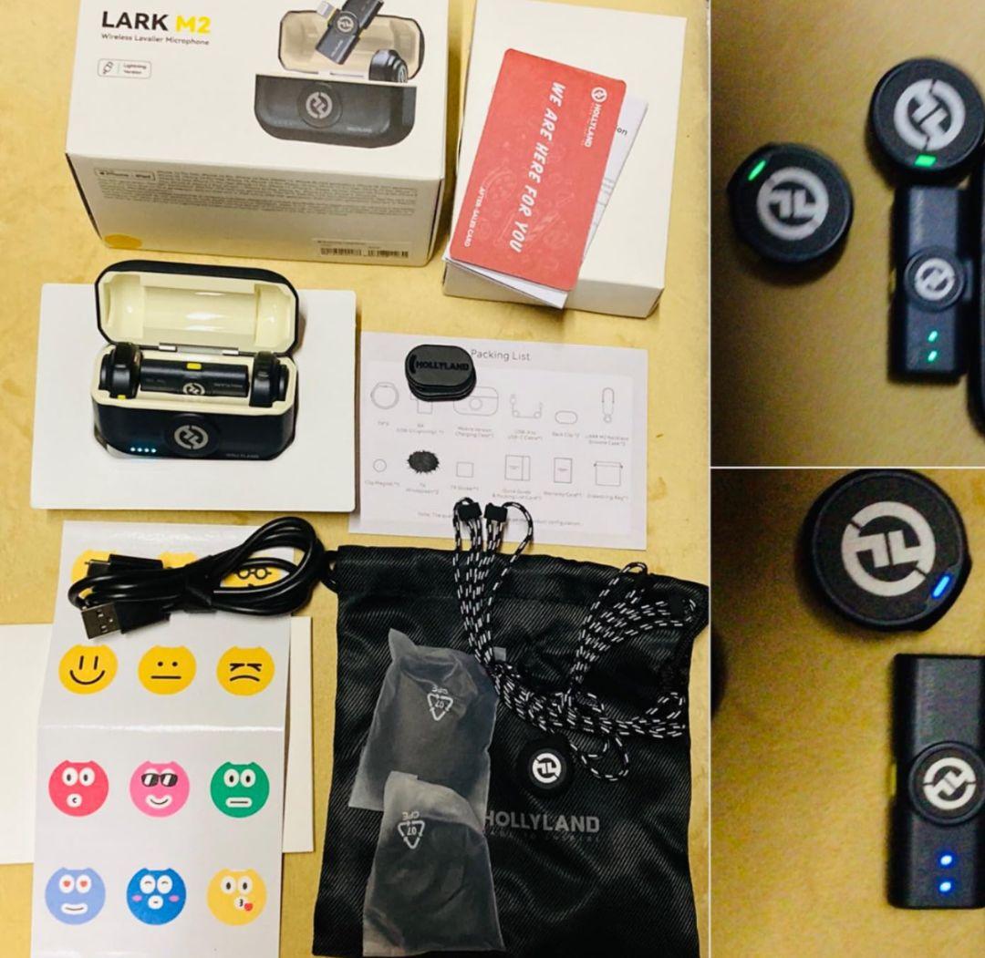 割引/Hollyland-Lark M2-ワイヤレスマイク-ノイズキャンセル機能