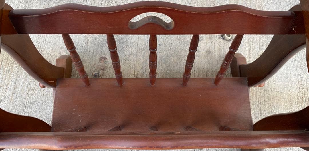 昭和レトロ　マガジンラック　雑誌入れ　新聞入れ　サイドテーブル　木製