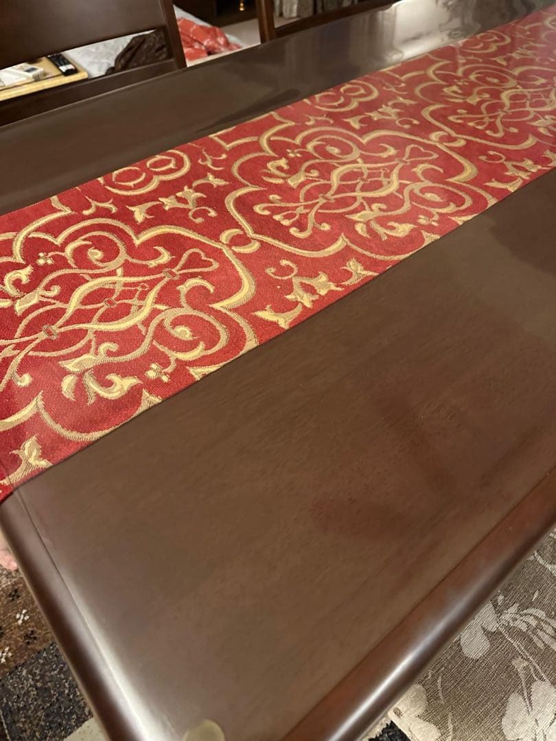 ダークブラウン 木製 ダイニングテーブル　4点セット　直接引き取りも可能