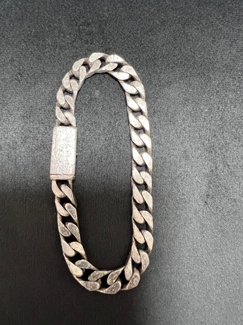 テ*ン様 GUCCI シルバー極太喜平チェーンブレスレット[ジャンク]