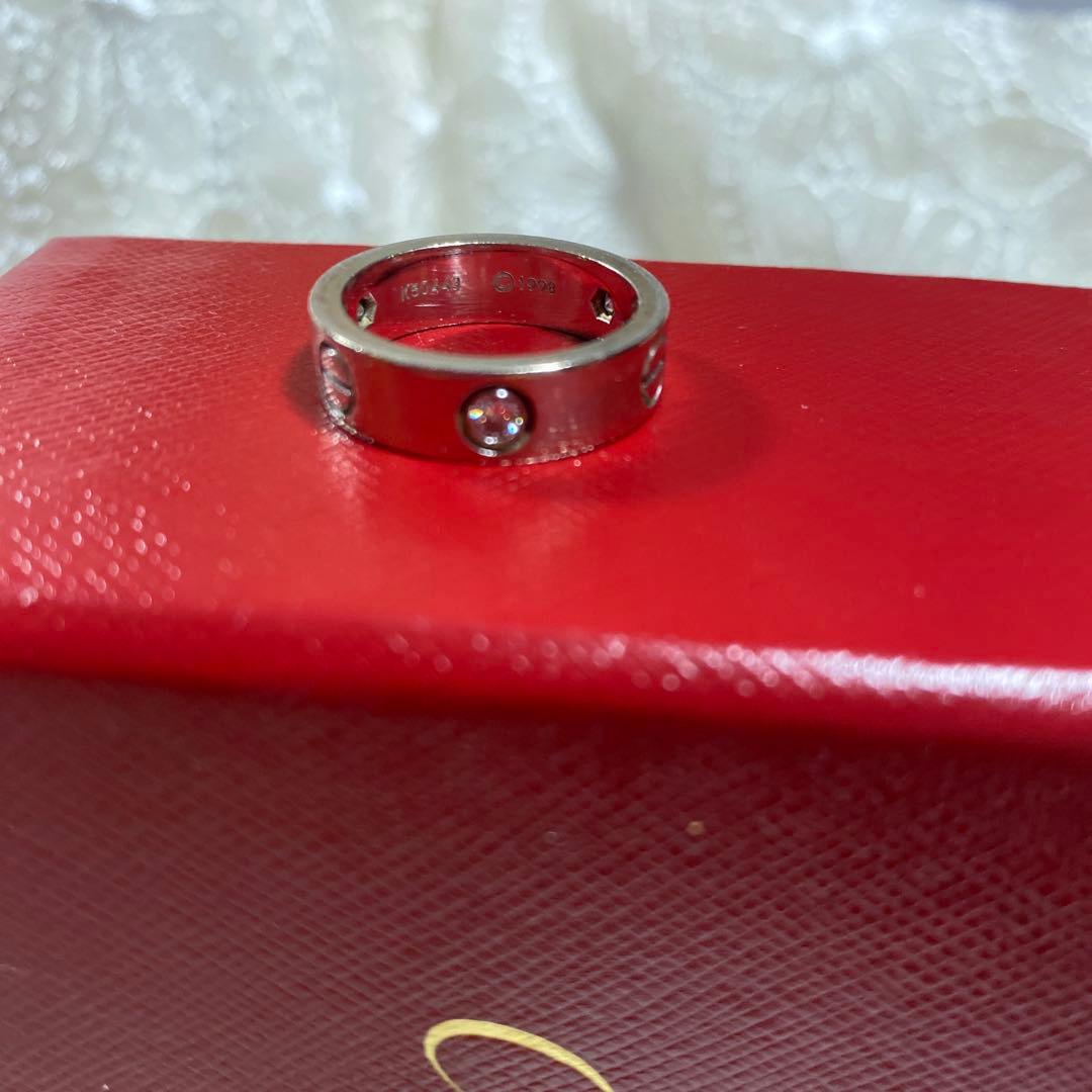 Cartier ラブリングハーフダイヤホワイトゴールド#53（13号）