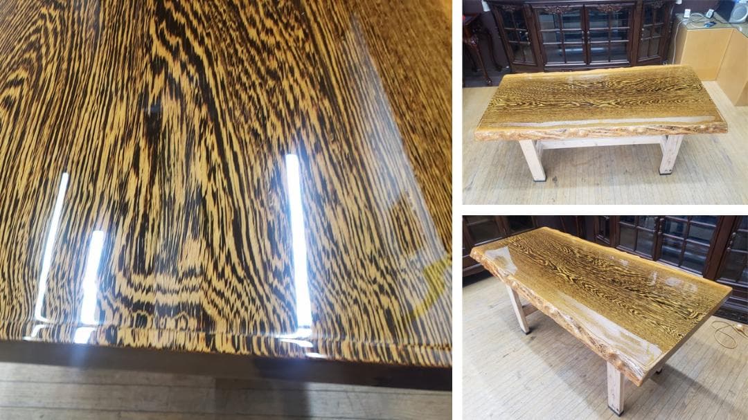 きょうきょう　鉄刀木　タガヤサン　無垢一枚板　ダイニングテーブル