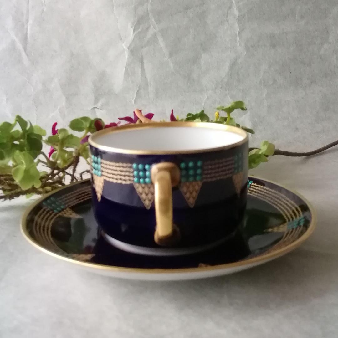 逸品　フッチェンロイター　アールデコ金彩ジュエルC&S　ドイツ　アンティーク